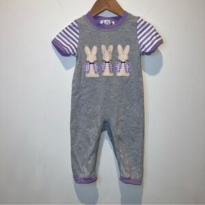 Charming Gray and Purple Bunny Jumpsuit
